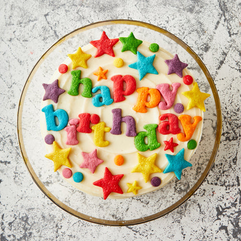 Rainbow Happy Birthday Cake